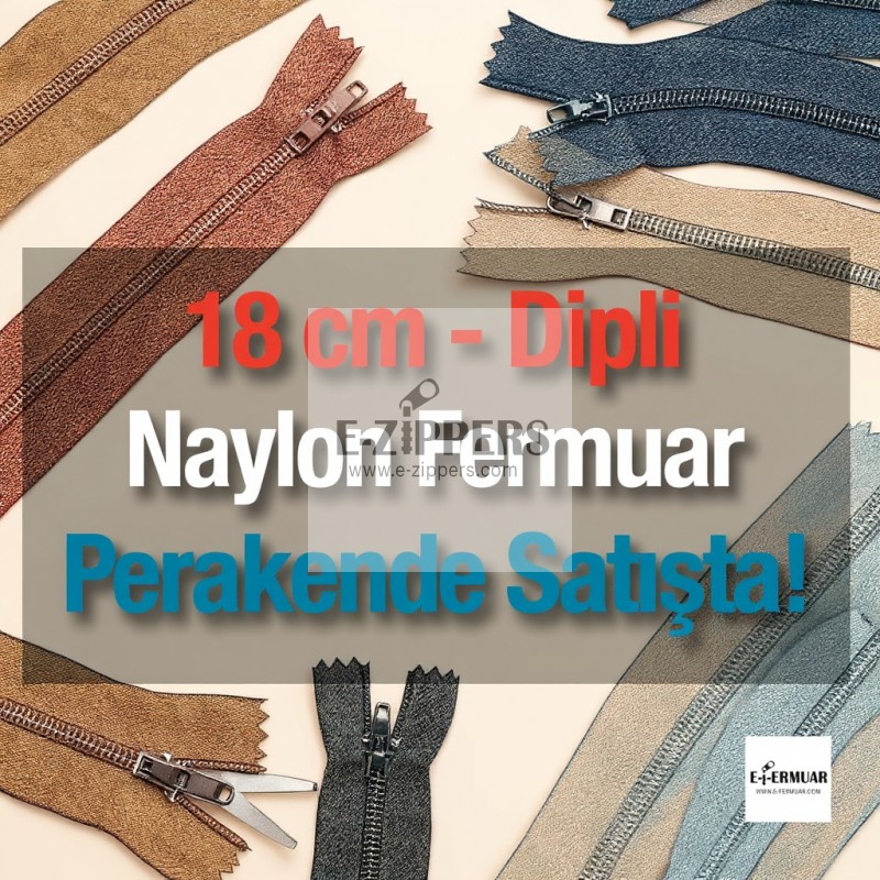 Pants and Skirt Zippers 7" - 18 cm #3 Nylon Coat Zipper – Close End ZPHSN0018T5