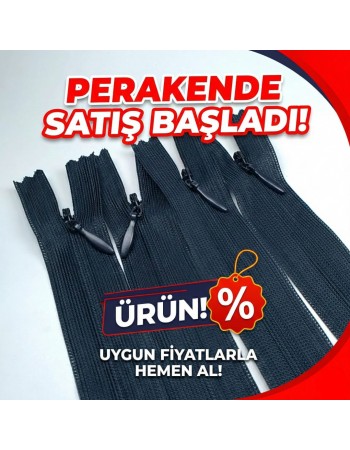Elbise ve Etek Fermuarı Gizli Fermuar 22 cm ZPHSN0022TUL