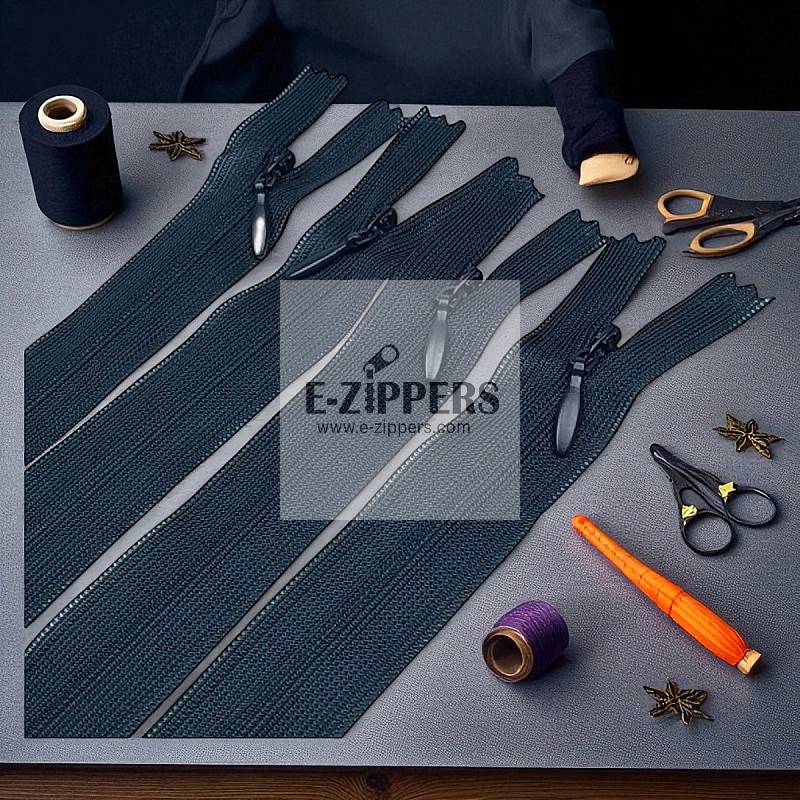 Gizli Fermuar 22 cm Tül Elbise ve Etek Fermuarı ZPHSN0022TUL