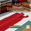 Gizli Fermuar 25 cm Tül Elbise ve Etek Fermuarı ZPHSN0025TUL