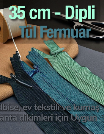 Hidden Zipper 35 cm Tulle Dress and Skirt Zipper ZPHSN0035TUL