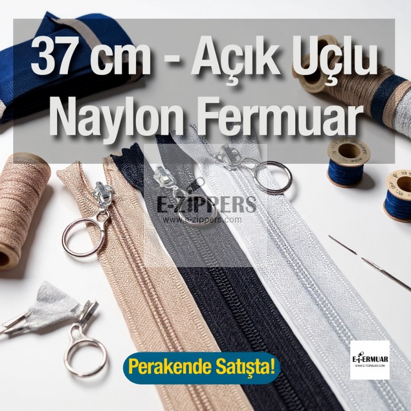 Çanta Fermuarı Halka Elçikli T10 37 cm - Dipli ZPHSN0037T10