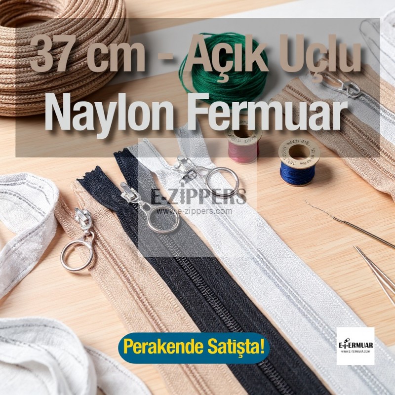 Çanta Fermuarı Halka Elçikli T10 37 cm - Dipli ZPHSN0037T10