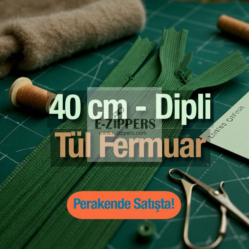Gizli Fermuar 40 cm Tül ElbiseFermuarı ZPHSN0040TUL