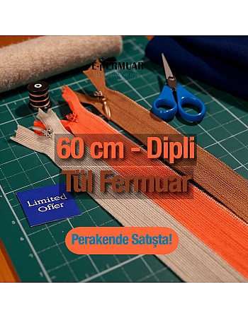 Concealed Zipper 60 cm /65 yrd Dress, Evening Gown Zipper ZPHSN0060TUL