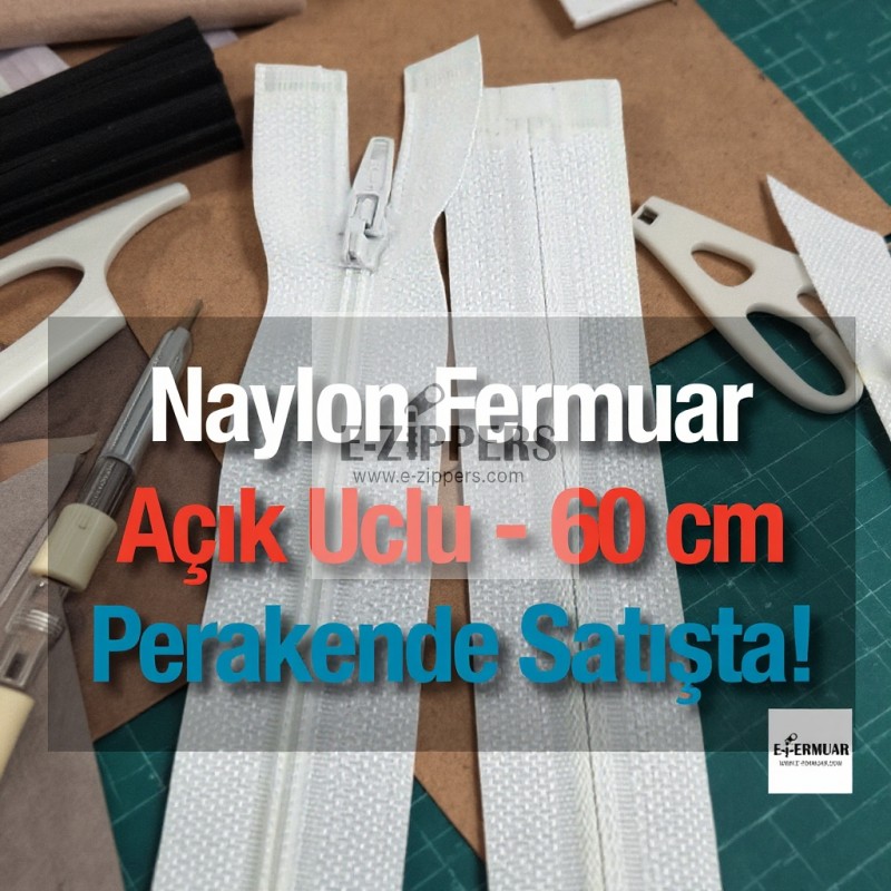 Naylon Pantolon ve Etek Fermuar 60 cm Açık Uçlu - Separe ZPS0060T5Promo