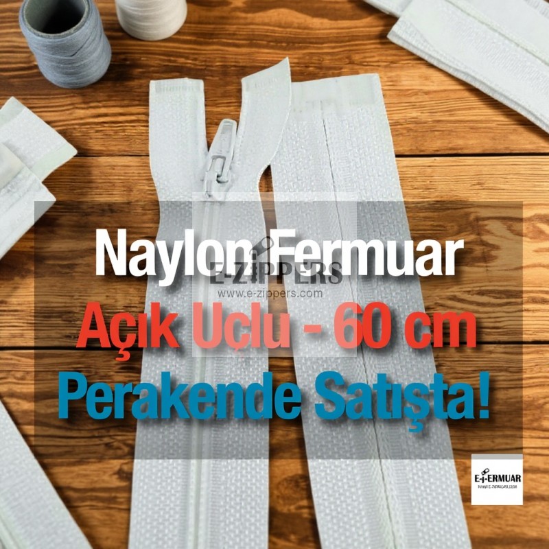 Naylon Pantolon ve Etek Fermuar 60 cm Açık Uçlu - Separe ZPS0060T5Promo