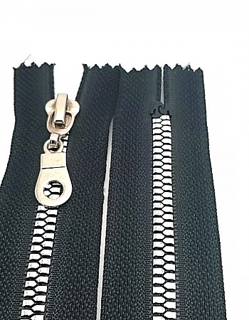 30 cm Tip 6 Kemik Dişli Nikel Kaplamalı Dipli Fermuar ZPS0030T6PROMO