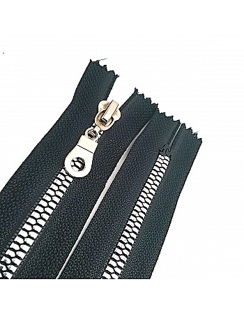 30 cm / 11.81 in T6 #6 Nickel-Coated Molded Tooth Closed-End Zipper ZPS0030T6PROMO