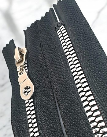 Silver Plated 30 cm T6 Bone Zipper Bottom ZPS0030T6PROMO