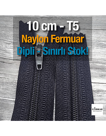Naylon 10 Cm Cep Fermuarı Dipli -  NC0010T5