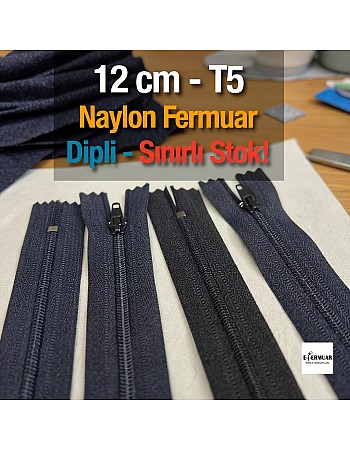 Nylon Pocket Zipper with 12 cm Bottom - NC0012T5