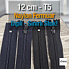 Naylon Cep Fermuarı 12 cm  Dipli -  NC0012T5