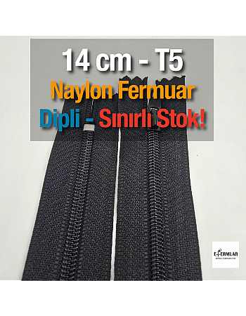 Naylon Cep Fermuarı 14 Cm  Dipli -  NC0014T5