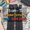 Nylon Pocket Zipper with 15 cm Bottom - NC0015T5