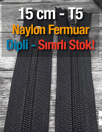  Naylon Cep Fermuarı 15 Cm Dipli -  NC0015T5