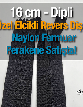  Naylon Cep Fermuarı 16 Cm Özel Elcikli Dipli -  NC0016T5Ö