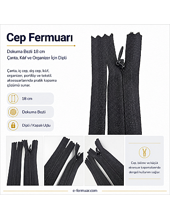 Woven 18 cm Tulle Zipper - NC0018DTUL