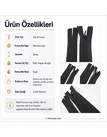 Woven 18 cm Tulle Zipper - NC0018DTUL