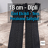 Özel Elcikli 18 Cm Naylon Cep Fermuarı  Dipli -  NC0018T3Ö