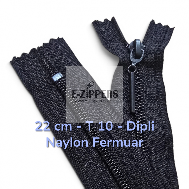 Pantolon ve Etek Fermuarı Naylon 22 cm T5 Kapalı Uçlu Revers Combi Kafa NC0022T5C
