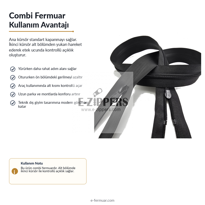 Nylon 70 cm Jacket Zipper Open End (Separate) - NC0070T10