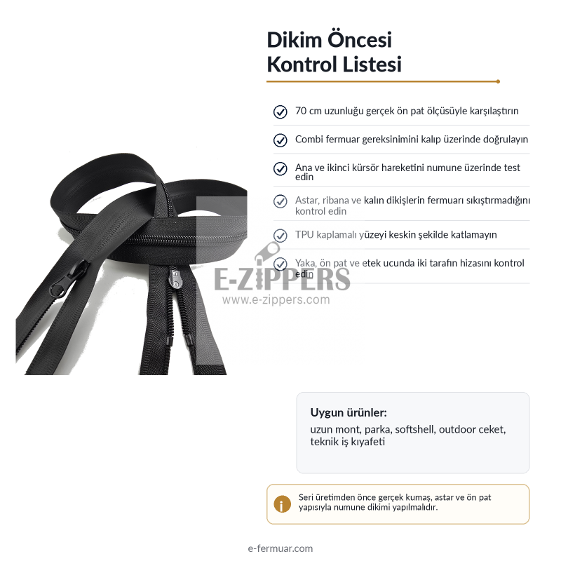Nylon 70 cm Jacket Zipper Open End (Separate) - NC0070T10