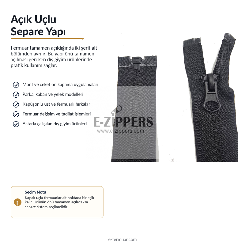 72 cm 28.34" Nylon Jacket Zipper | Long Open-End Outerwear Zipper | NC0072T10
