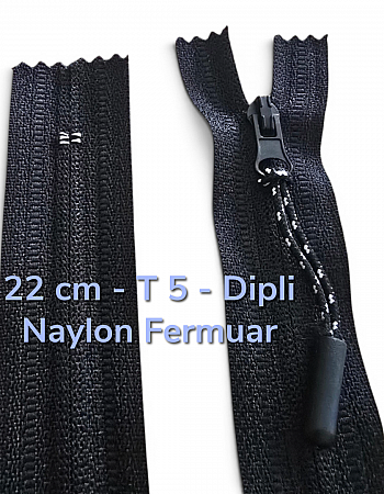 22 cm Nylon #3 Closed-End Pants and Skirt Zipper with Cord Pull Slider NC0022T5CI