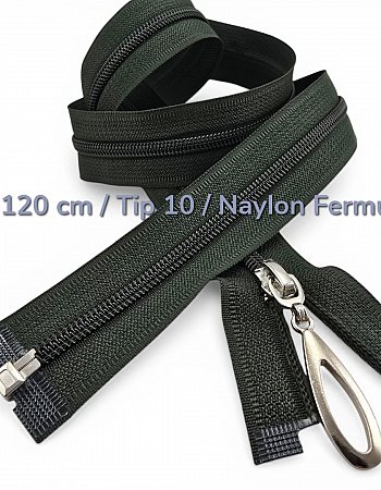 120 cm Özel Elcikli Ferace Fermuarı | Dikkat Çekici Uzun Açık Uçlu Model | PR00120T10