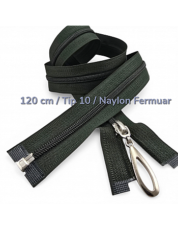 120 cm Özel Elcikli Ferace Fermuarı | Dikkat Çekici Uzun Açık Uçlu Model | PR00120T10