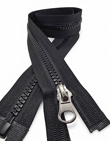 47 cm Timsah Diş Kemik Mont Fermuarı | Açık Uçlu Separe Kısa Model | PR0047T6TMS