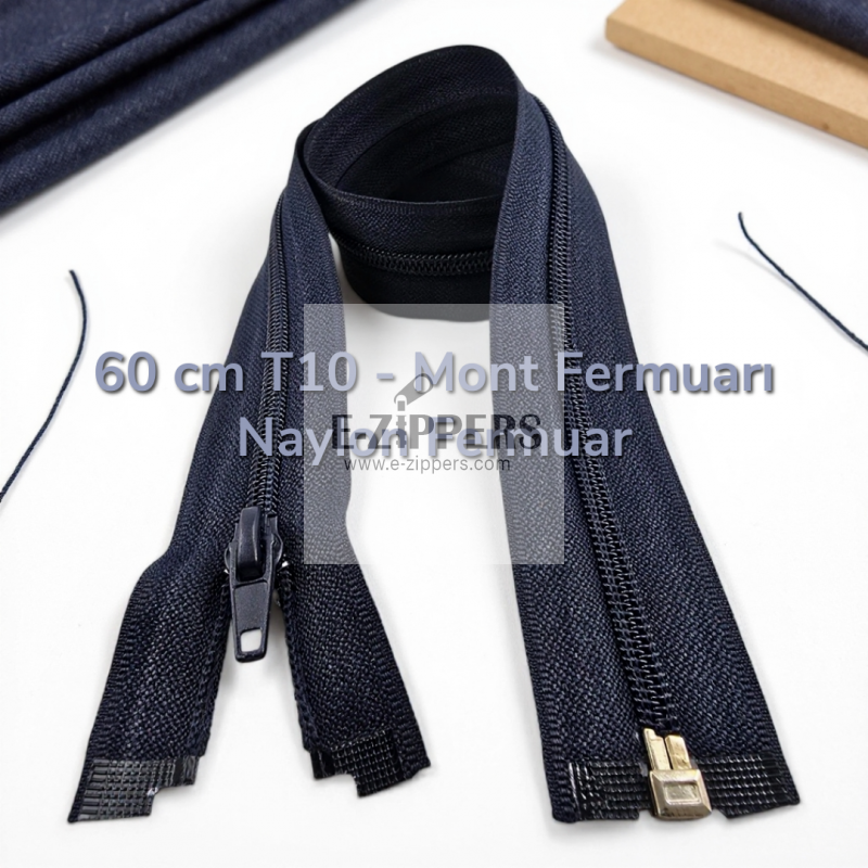 Naylon Mont Fermuarı Açık Uçlu (Separe) 60 Cm  -  PR0060T10