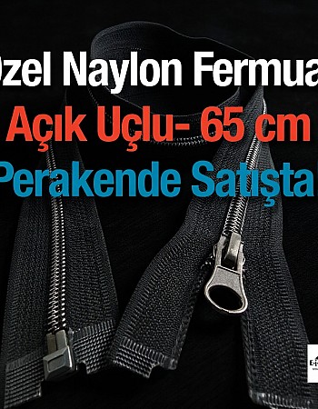 Kaplamalı Naylon 65 Cm Mont Fermuarı Açık Uçlu (Separe)   -  PR0065T10BN