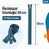50 cm T5 Mavi Naylon Bobin Dipli Fermuar – Çanta ve Cep Fermuarı ZP0050t5