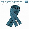 50 cm T5 Mavi Naylon Bobin Dipli Fermuar – Çanta ve Cep Fermuarı ZP0050t5