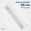 50 cm T5 Beyaz Naylon Bobin Dipli Fermuar – Çanta ve Cep Fermuarı ZP0050t5