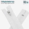 50 cm T5 Beyaz Naylon Bobin Dipli Fermuar – Çanta ve Cep Fermuarı ZP0050t5