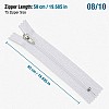 50 cm T5 Beyaz Naylon Bobin Dipli Fermuar – Çanta ve Cep Fermuarı ZP0050t5