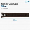 50 cm T5 Kahverengi Naylon Bobin Dipli Fermuar – Çanta, Cep ve Cüzdan Fermuarı ZP0050t5K