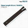 50 cm T5 Kahverengi Naylon Bobin Dipli Fermuar – Çanta, Cep ve Cüzdan Fermuarı ZP0050t5K
