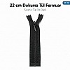 22 cm / 8.661 in Black Woven Tulle Closed-End Invisible Zipper for Dresses, Skirts and Eveningwear – ZPG0022DKM
