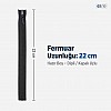 22 cm / 8.661 in Black Woven Tulle Closed-End Invisible Zipper for Dresses, Skirts and Eveningwear – ZPG0022DKM