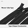 22 cm / 8.661 in Black Woven Tulle Closed-End Invisible Zipper for Dresses, Skirts and Eveningwear – ZPG0022DKM