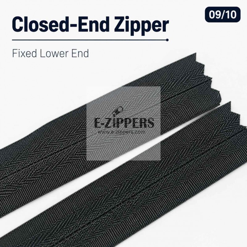 22 cm / 8.661 in Black Woven Tulle Closed-End Invisible Zipper for Dresses, Skirts and Eveningwear – ZPG0022DKM