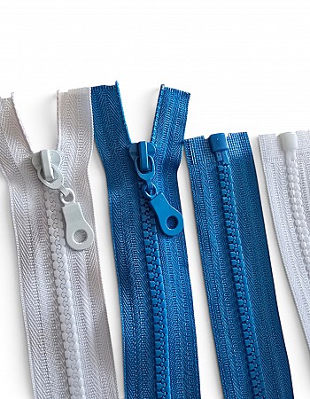 95 cm / 37.40 in White #6 Molded-Tooth Separating Zipper, Pear Puller, for Jackets and Coats ZPK0095T6PROMO