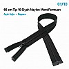 66 cm Tip 10 Siyah Naylon Separe Mont Fermuarı – Açık Uçlu Ceket Fermuarı ZPS0066T10