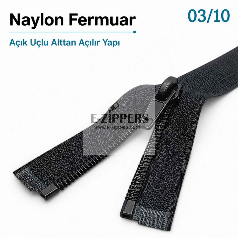 66 cm / 25.984 in T10 #5 Black Nylon Open-End Separating Jacket Zipper – ZPS0066T10