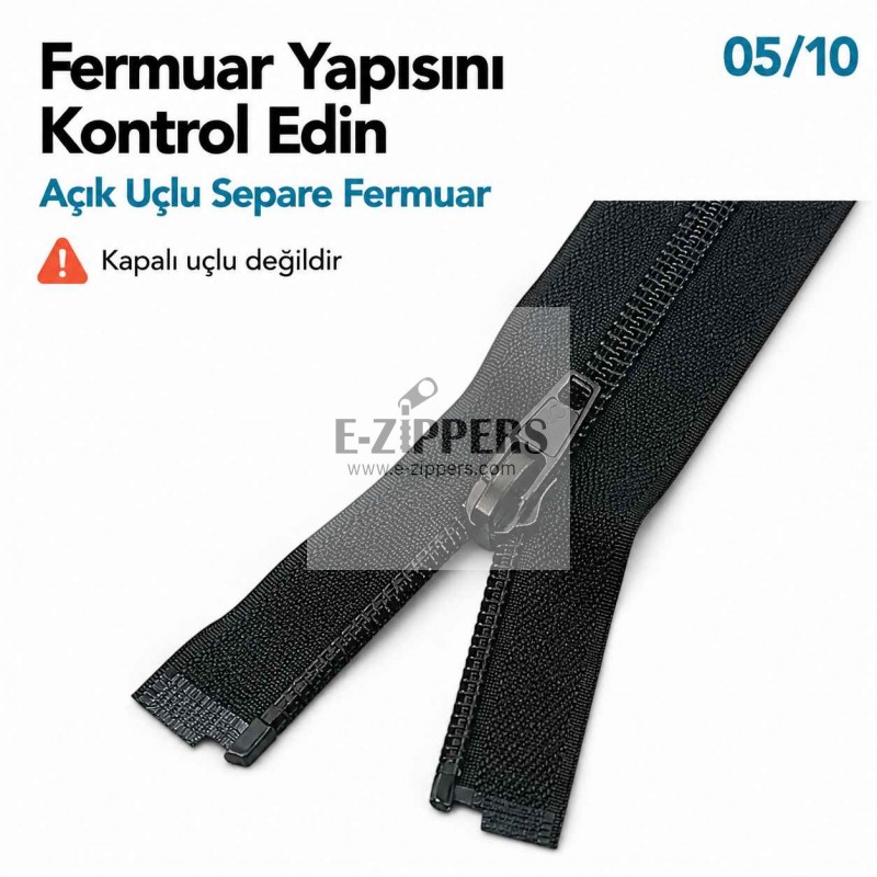 66 cm / 25.984 in T10 #5 Black Nylon Open-End Separating Jacket Zipper – ZPS0066T10