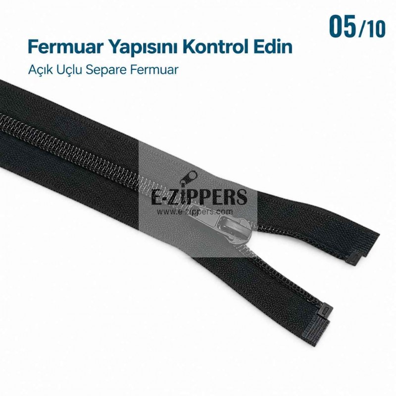68 cm / 26.772 in T10 #5 Black Nylon Open-End Separating Jacket Zipper – ZPS0068T10